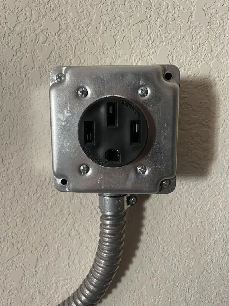 NEMA 14-50 outlet installed for Smart Home Electrical in Petersburg